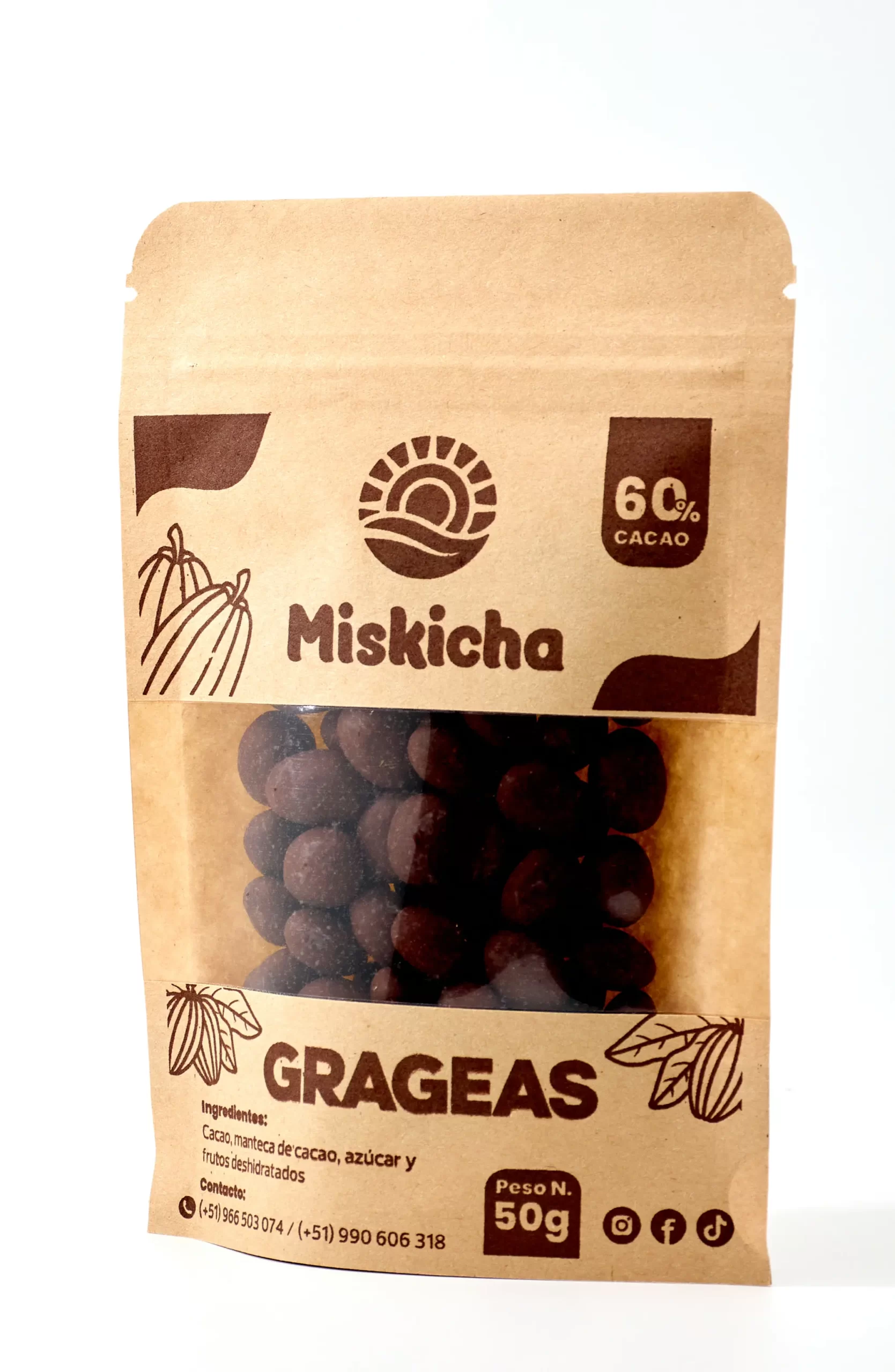 Grageas 60% 50g Pecana