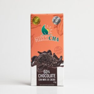 Chocolate con nibs de cacao 60% cacao