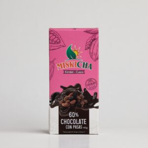 Chocolate de pasas 60% cacao